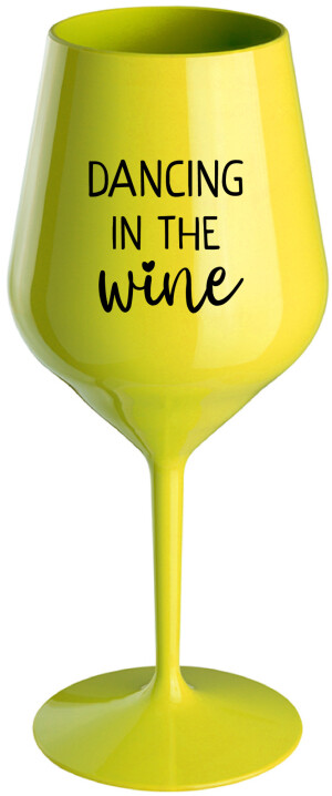 Product detail of DANCING IN THE WINE - žlutá nerozbitná sklenice na víno 470 ml