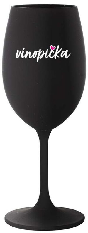 Product detail of VÍNOPIČKA - černá sklenice na víno 350 ml