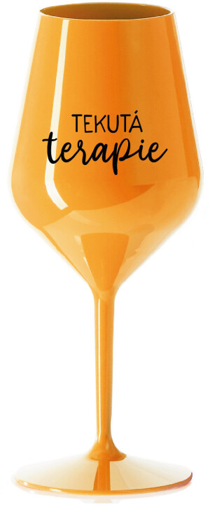 Product detail of TEKUTÁ TERAPIE - oranžová nerozbitná sklenice na víno 470 ml