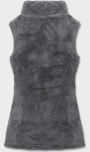 Product detail of Tmavě šedá dámská plyšová vesta (HH005-1) odstíny černé M (38)