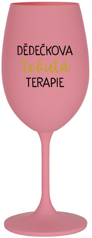 Product detail of DĚDEČKOVA TEKUTÁ TERAPIE - růžová sklenice na víno 350 ml