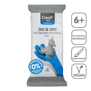 Product detail of Creall samotvrdnoucí modelovací hmota DO&amp;DRY hypoalergenní, 500 g, šedý cement