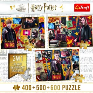 Product detail of Trefl Puzzle Harry Potter: Ron, Hermiona a Harry 400 + 500 + 600 dílků - Trigano
