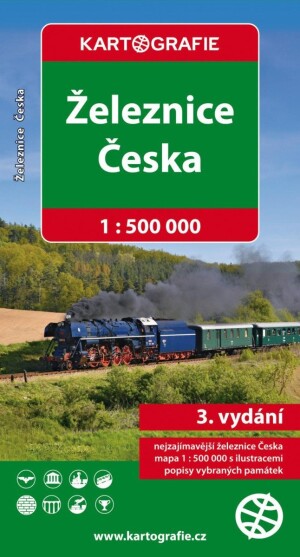Product detail of Železnice Česka 1 : 500 000, 3.  vydání
