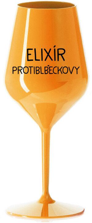 Product detail of ELIXÍR PROTIBLBEČKOVÝ - oranžová nerozbitná sklenice na víno 470 ml