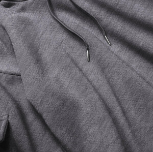Product detail of Krátká šedá dámská tepláková mikina se stahovacími lemy (26030) odstíny šedé M (38)