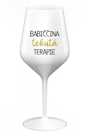 Product detail of BABIČČINA TEKUTÁ TERAPIE - bílá nerozbitná sklenice na víno 470 ml