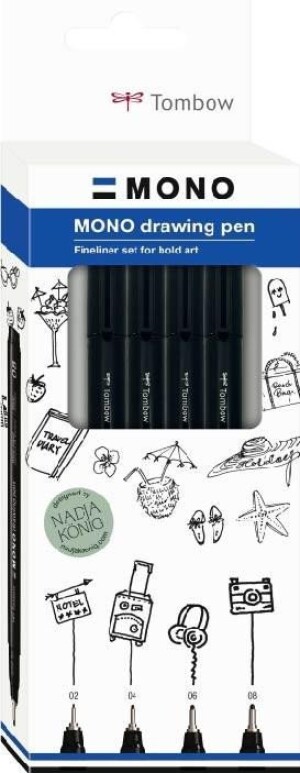 Product detail of Tombow Fineliner MONO drawing pen - sada Fine 4ks