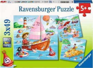 Product detail of Puzzle Zvířátka a vodní plavidla 3x49 dílků