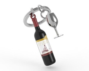 Product detail of MTM Klíčenka - Láhev na pití vína a sklenička
