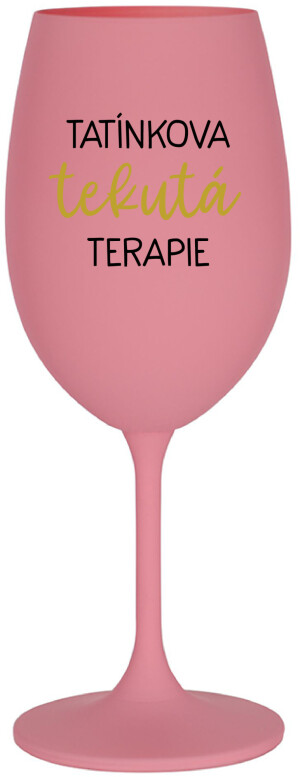 Product detail of TATÍNKOVA TEKUTÁ TERAPIE - růžová sklenice na víno 350 ml