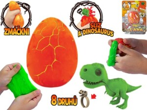 Product detail of Crazy Dino vejce se slizem, dinosaurem a prstýnkem