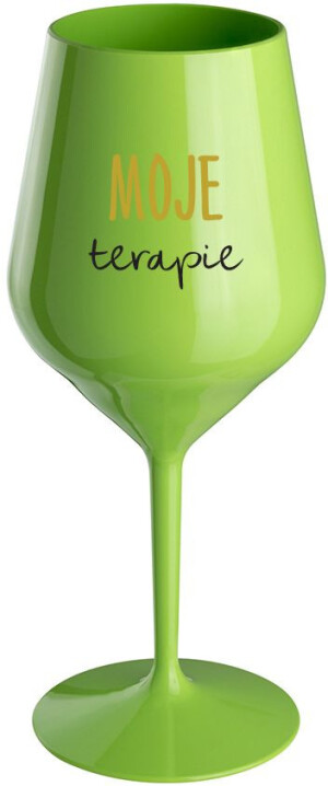 Product detail of MOJE TERAPIE - zelená nerozbitná sklenice na víno 470 ml