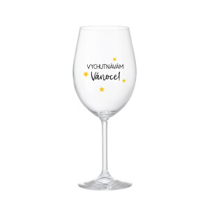 Product detail of VYCHUTNÁVÁM SI VÁNOCE - čirá sklenice na víno 350 ml