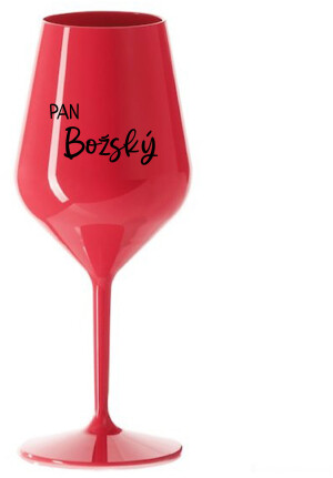 Product detail of PAN BOŽSKÝ  - červená nerozbitná sklenice na víno 470 ml