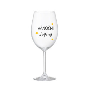 Product detail of VÁNOČNÍ DOPING - čirá sklenice na víno 350 ml