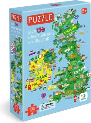 Product detail of Puzzle Mapa Velké Británie a Severního Irska 100 dílků
