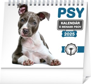 Product detail of NOTIQUE Stolový kalendár Psy – s menami psov 2025, 16,5 x 13 cm Slovensky