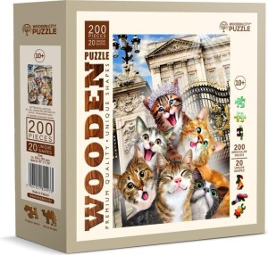 Product detail of Dřevěné puzzle Koťata v Londýně 200 dílků