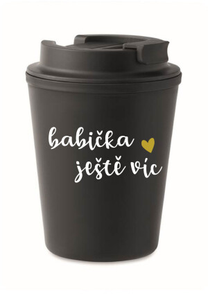 Product detail of BABIČKA JEŠTĚ VÍC - černý termohrnek 300 ml