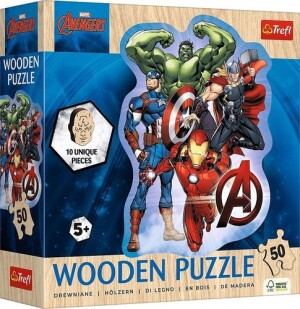 Product detail of Dřevěné obrysové puzzle Avengers a jejich dobrodružství 50 dílků