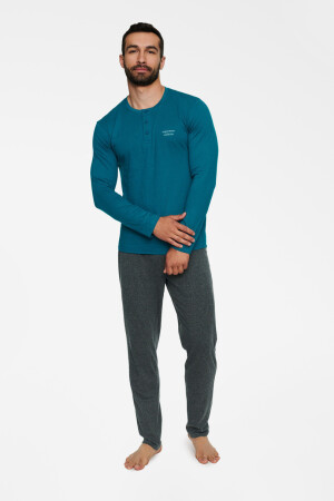 Product detail of Pánské pyžamo TACT 40051 AW22 tyrkysová 2XL