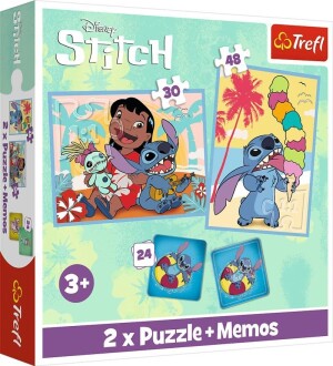 Product detail of Sada 3v1 Lilo &amp; Stitch: Šťastný den (2x puzzle + pexeso)