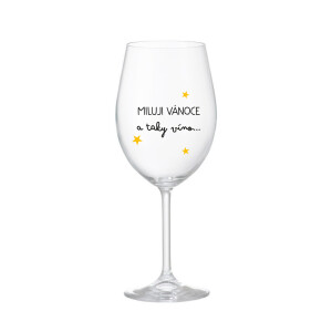 Product detail of MILUJI VÁNOCE A TAKY VÍNO - čirá sklenice na víno 350 ml