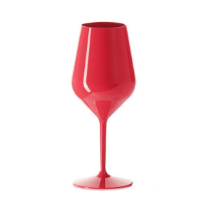 Product detail of Červená nerozbitná plastová sklenice na víno 470 ml