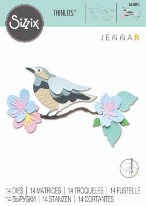Product detail of SIZZIX Vyřezávací kovové šablony Thinlits - Jarní ptáče 14 ks