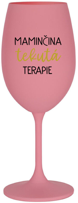 Product detail of MAMINČINA TEKUTÁ TERAPIE - růžová sklenice na víno 350 ml