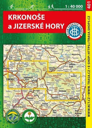 Product detail of KČT 401 Krkonoše a Jizerské hory 1:40 000