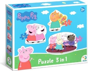 Product detail of Puzzle Prasátko Peppa: Kamarádi 3v1 (2,3,4 dílků)