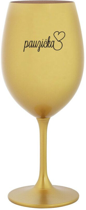 Product detail of PAUZIČKA - zlatá sklenice na víno 350 ml