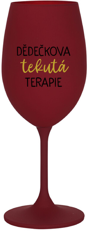 Product detail of DĚDEČKOVA TEKUTÁ TERAPIE - bordo sklenice na víno 350 ml