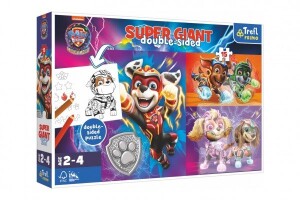 Product detail of Puzzle GIANT oboustranné Skvělý tým Tlapkové patroly/Paw patrol 15 dílků v krab. 40x27cm 24m+