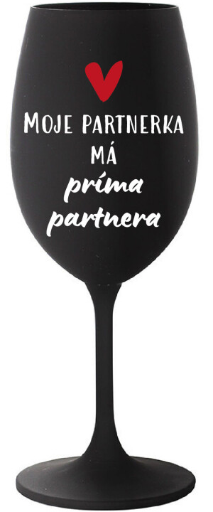 Product detail of MOJE PARTNERKA MÁ PRÍMA PARTNERA - černá sklenice na víno 350 ml