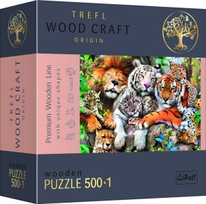 Product detail of Trefl Wood Craft Origin Puzzle Divoké kočky v džungli 501 dílků - dřevěné - Tolo