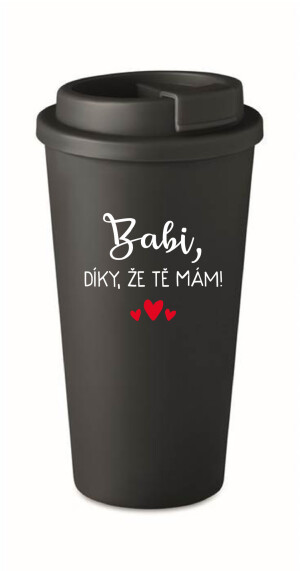 Product detail of BABI, DÍKY, ŽE TĚ MÁM! - černý termohrnek 475 ml
