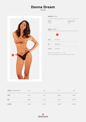 Product detail of Elegantní tanga Donna Dream thong - Obsessive černá M/L