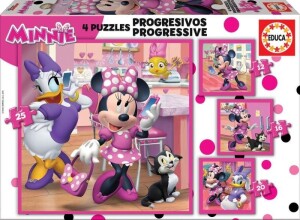 Product detail of Puzzle Minnie a Daisy 4v1 (12,16,20,25 dílků)
