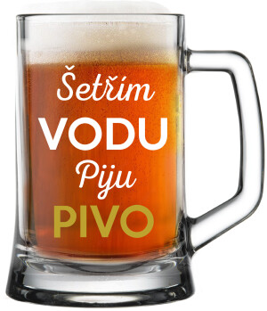 Product detail of ŠETŘÍM VODU, PIJU PIVO - pivní sklenice 0,5 l