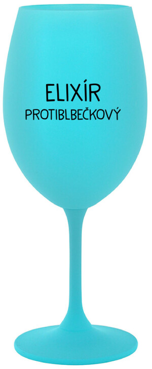 Product detail of ELIXÍR PROTIBLBEČKOVÝ - tyrkysová sklenice na víno 350 ml