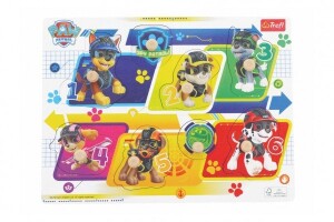 Product detail of Vkládačka/Puzzle deskové obrysové dřevěné Tlapková patrola/Paw Patrol ve fólii 30x22cm 18m+