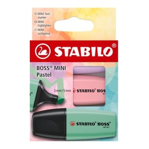 Product detail of Zvýrazňovač STABILO BOSS MINI Pastel - sada 3 ks