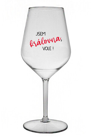Product detail of JSEM KRÁLOVNA, VOLE! - čirá nerozbitná sklenice na víno 470 ml