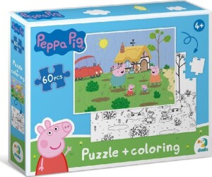 Product detail of Oboustranné puzzle Prasátko Peppa: Na chalupě 60 dílků