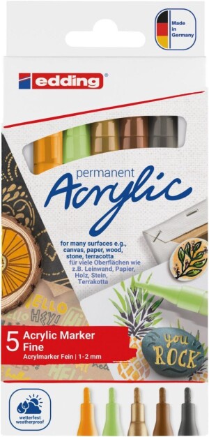 Product detail of Edding Akrylový popisovač e-5300/5 F Nature zemité barvy 5 ks