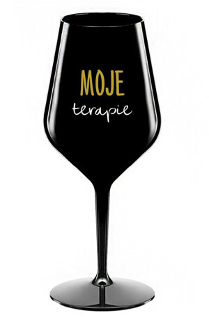 Product detail of MOJE TERAPIE - černá nerozbitná sklenice na víno 470 ml
