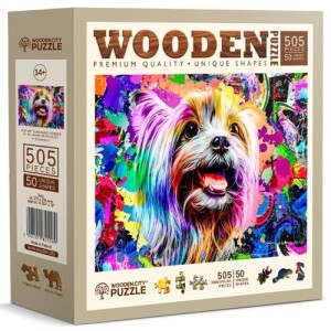 Product detail of Dřevěné puzzle Pop Art Jorkšírský teriér